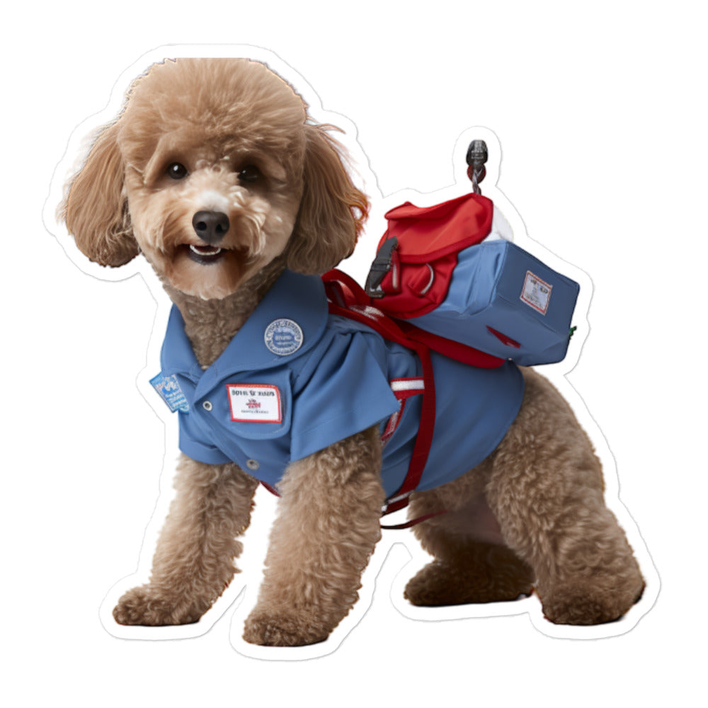 Poodle Mail Carrier Sticker - Stickerfy.ai