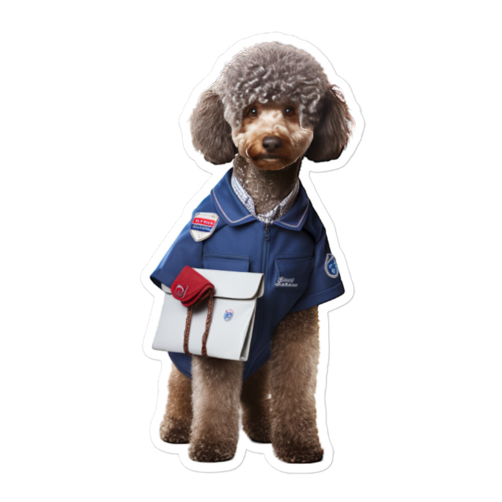 Poodle Mail Carrier Sticker - Stickerfy.ai