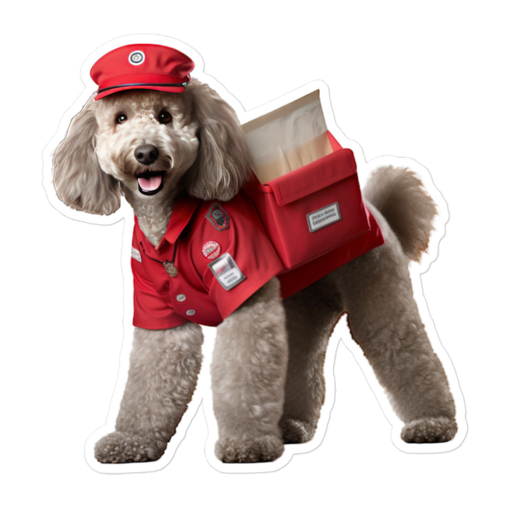 Poodle Mail Carrier Sticker - Stickerfy.ai