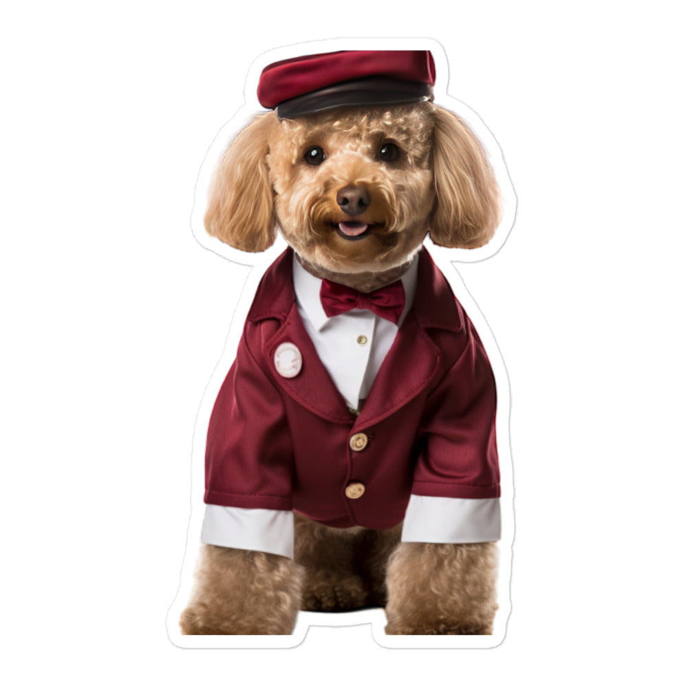 Poodle Hotel Staff Sticker - Stickerfy.ai