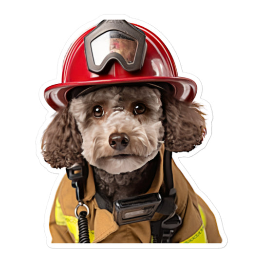 Poodle Firefighter Sticker - Stickerfy.ai