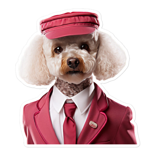 Poodle Hotel Staff Sticker - Stickerfy.ai