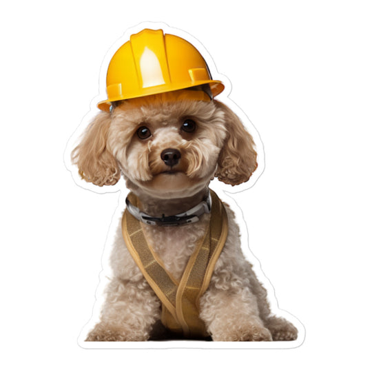 Poodle Contractor Sticker - Stickerfy.ai