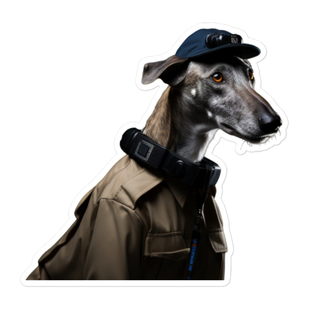 Greyhound Security Officer Sticker - Stickerfy.ai