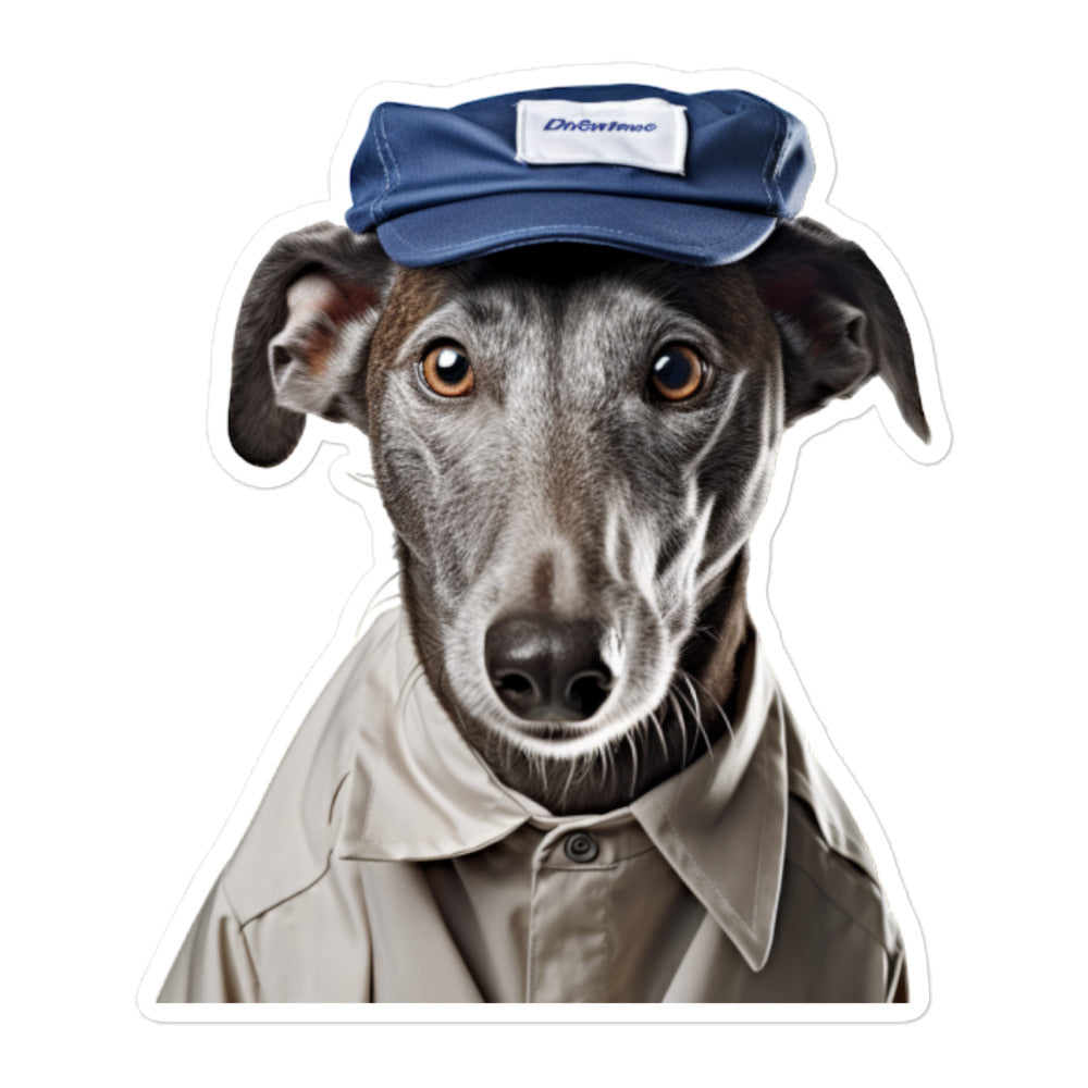 Greyhound Mail Carrier Sticker - Stickerfy.ai