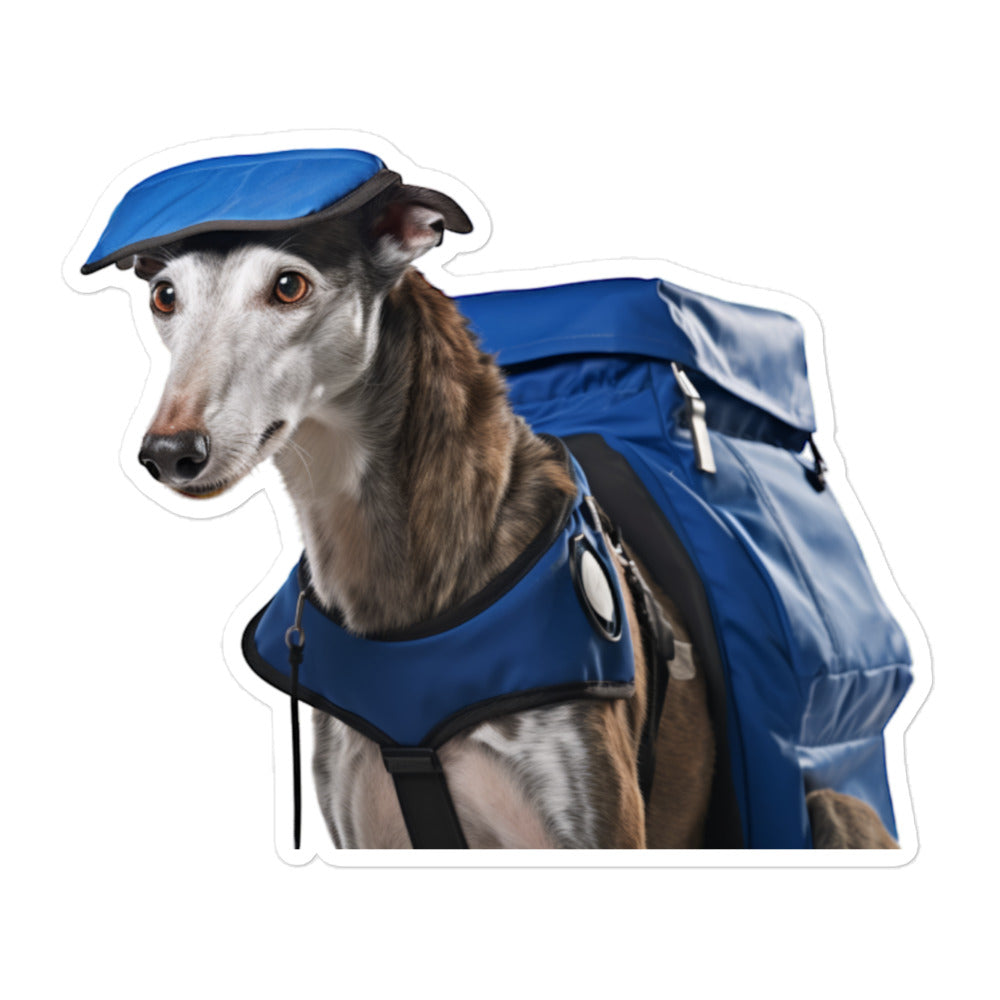 Greyhound Mail Carrier Sticker - Stickerfy.ai