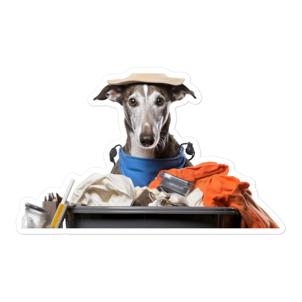 Greyhound Janitor Sticker - Stickerfy.ai