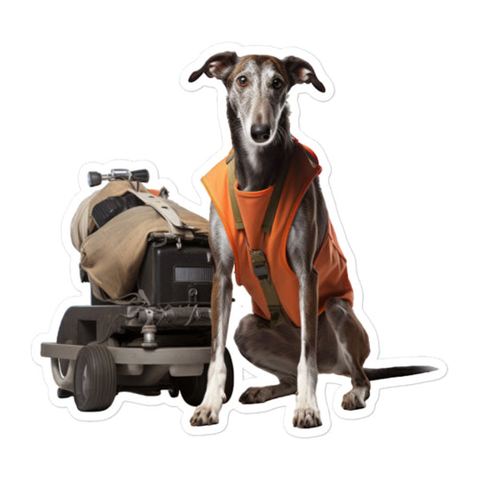 Greyhound Janitor Sticker - Stickerfy.ai