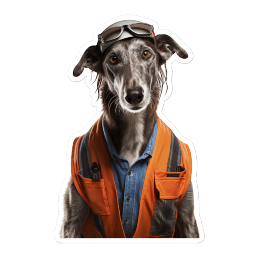 Greyhound Janitor Sticker - Stickerfy.ai