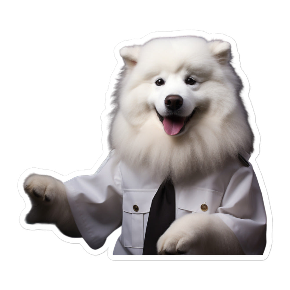 Samoyed Transit Operator Sticker - Stickerfy.ai