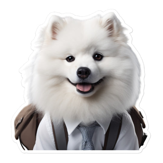 Samoyed Student Sticker - Stickerfy.ai