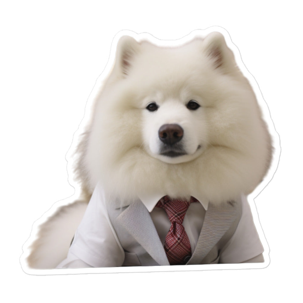 Samoyed Sales Consultant Sticker - Stickerfy.ai