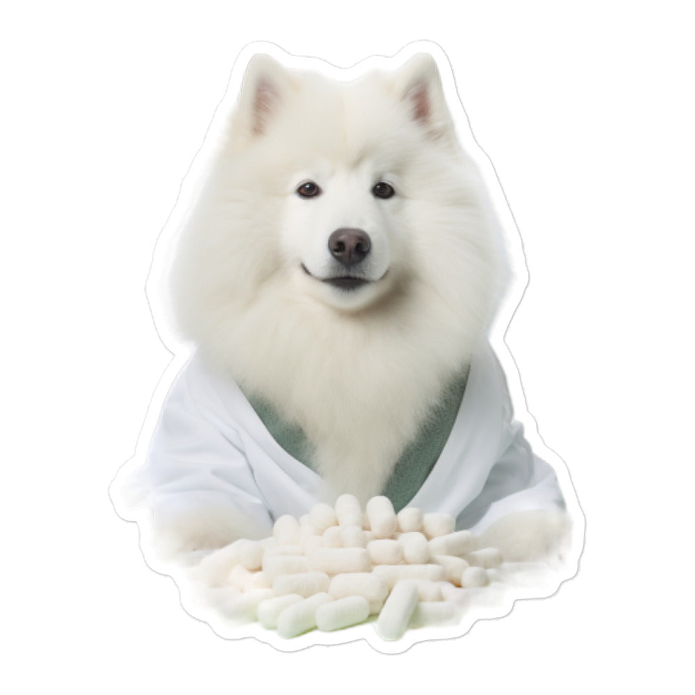 Samoyed Pharmacist Sticker - Stickerfy.ai