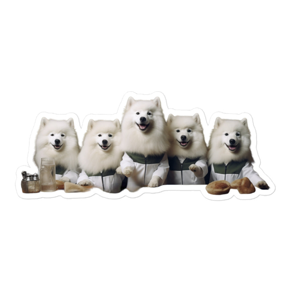 Samoyed Hotel Staff Sticker - Stickerfy.ai