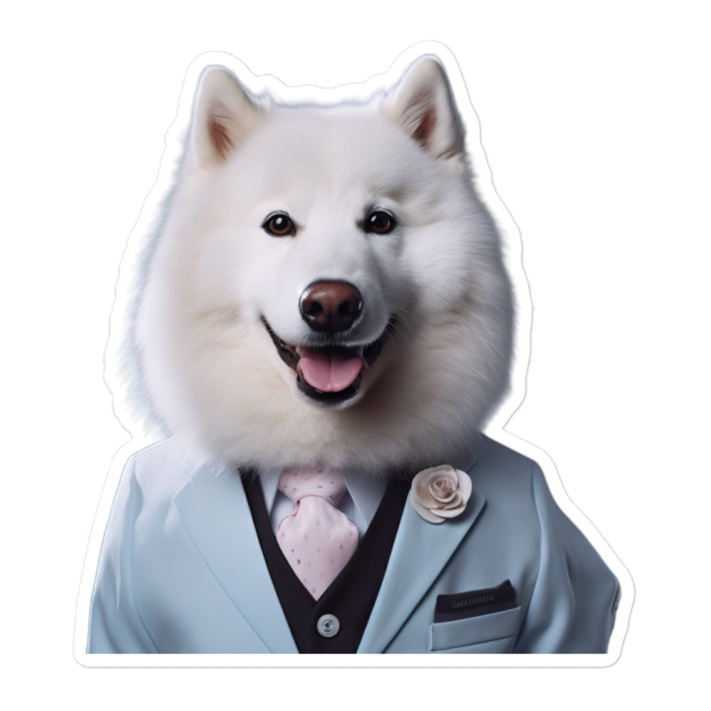 Samoyed Hotel Staff Sticker - Stickerfy.ai
