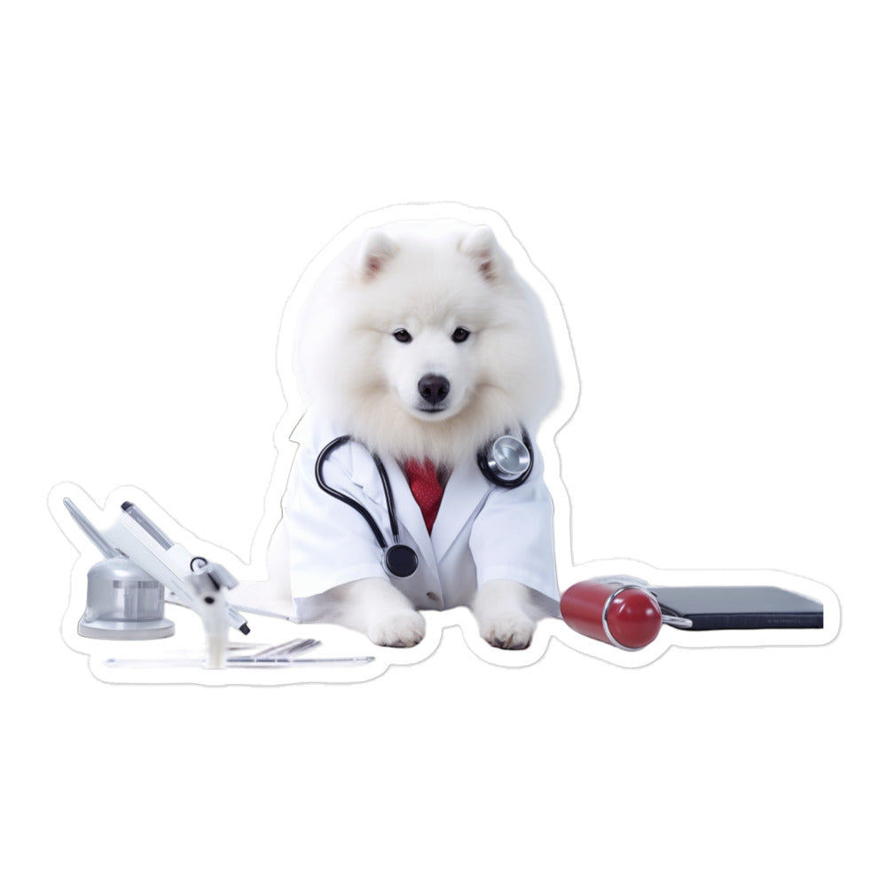 Samoyed Doctor Sticker - Stickerfy.ai