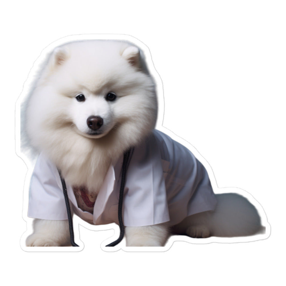 Samoyed Doctor Sticker - Stickerfy.ai