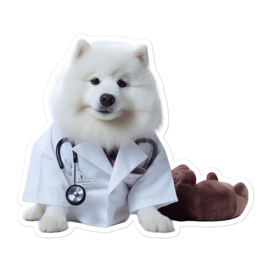 Samoyed Doctor Sticker - Stickerfy.ai