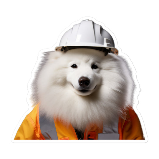 Samoyed Contractor Sticker - Stickerfy.ai