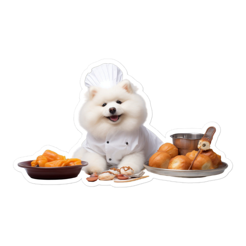 Samoyed Chef Sticker - Stickerfy.ai