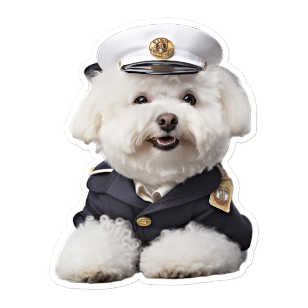 Bichon Frise Transit Operator Sticker - Stickerfy.ai