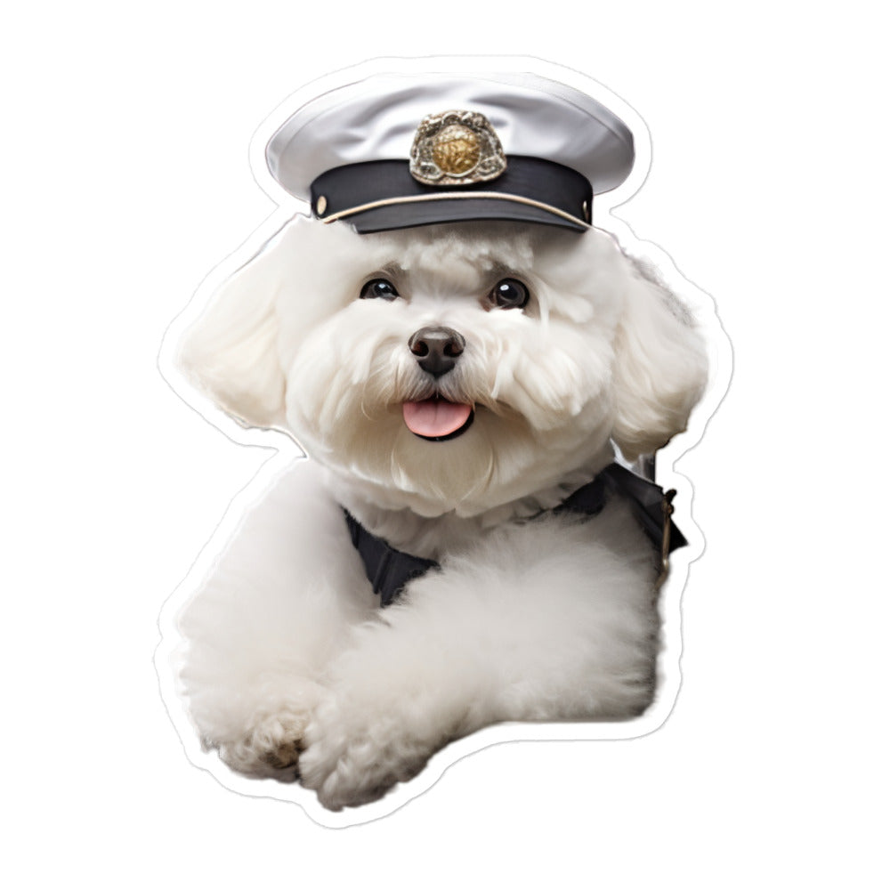 Bichon Frise Transit Operator Sticker - Stickerfy.ai