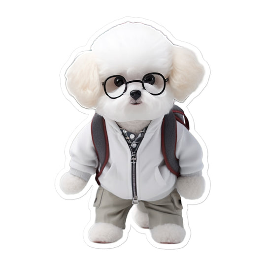 Bichon Frise Student Sticker - Stickerfy.ai