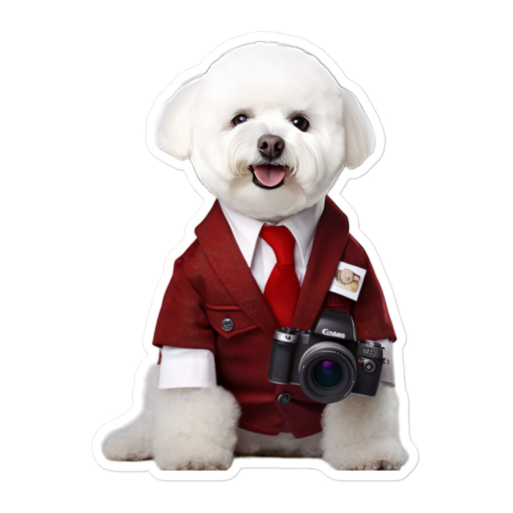 Bichon Frise Sales Consultant Sticker - Stickerfy.ai