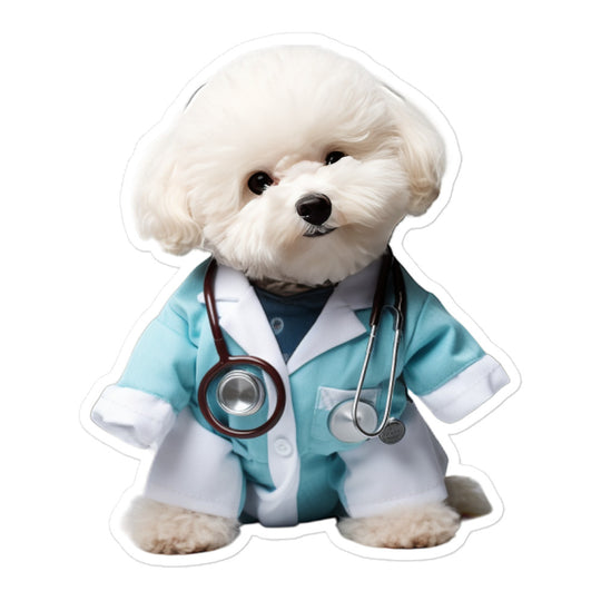Bichon Frise Doctor Sticker - Stickerfy.ai