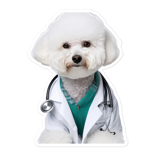 Bichon Frise Doctor Sticker - Stickerfy.ai