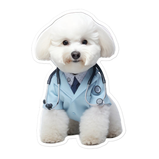Bichon Frise Doctor Sticker - Stickerfy.ai
