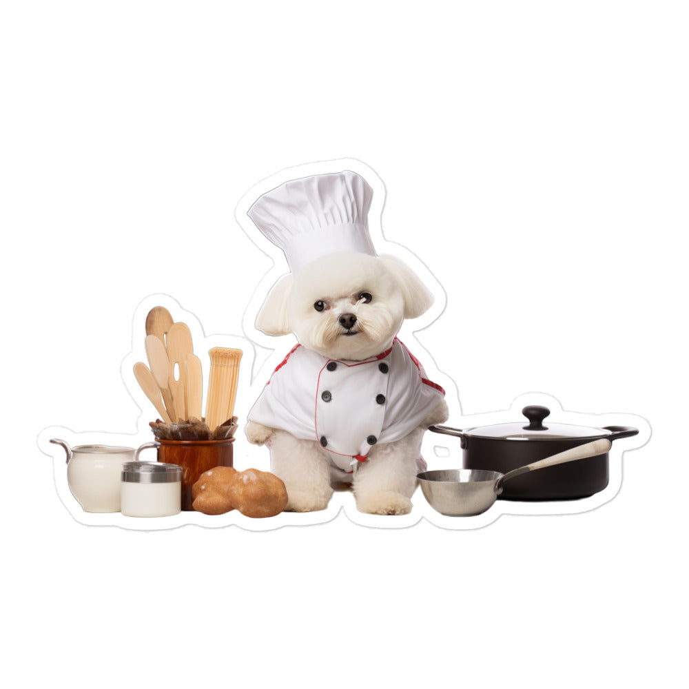 Bichon Frise Chef Sticker - Stickerfy.ai