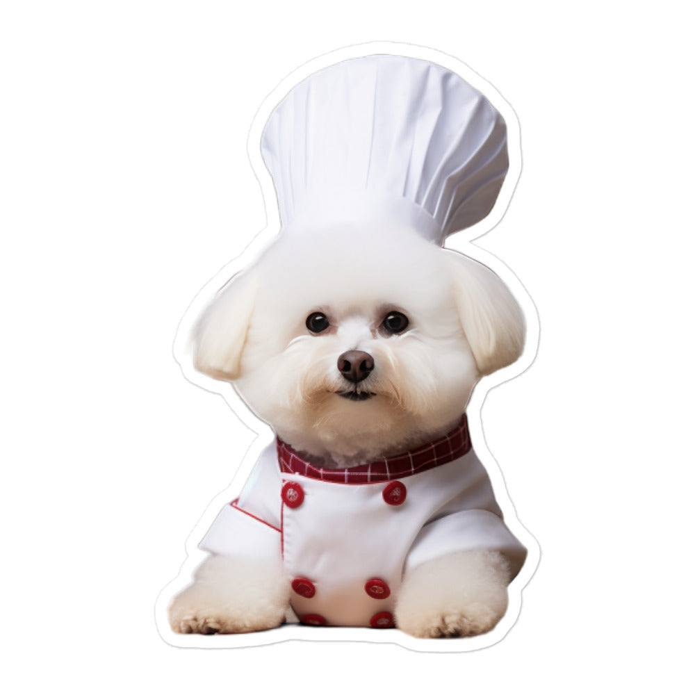 Bichon Frise Chef Sticker - Stickerfy.ai