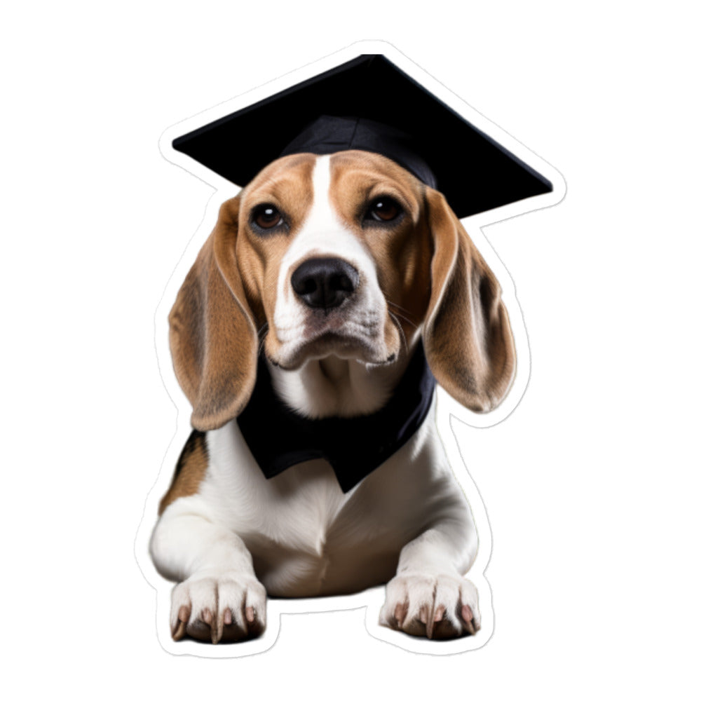 Beagle Student Sticker - Stickerfy.ai