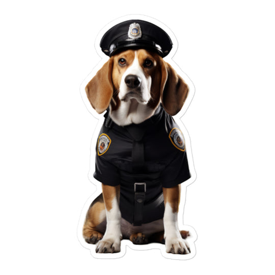 Beagle Security Officer Sticker - Stickerfy.ai