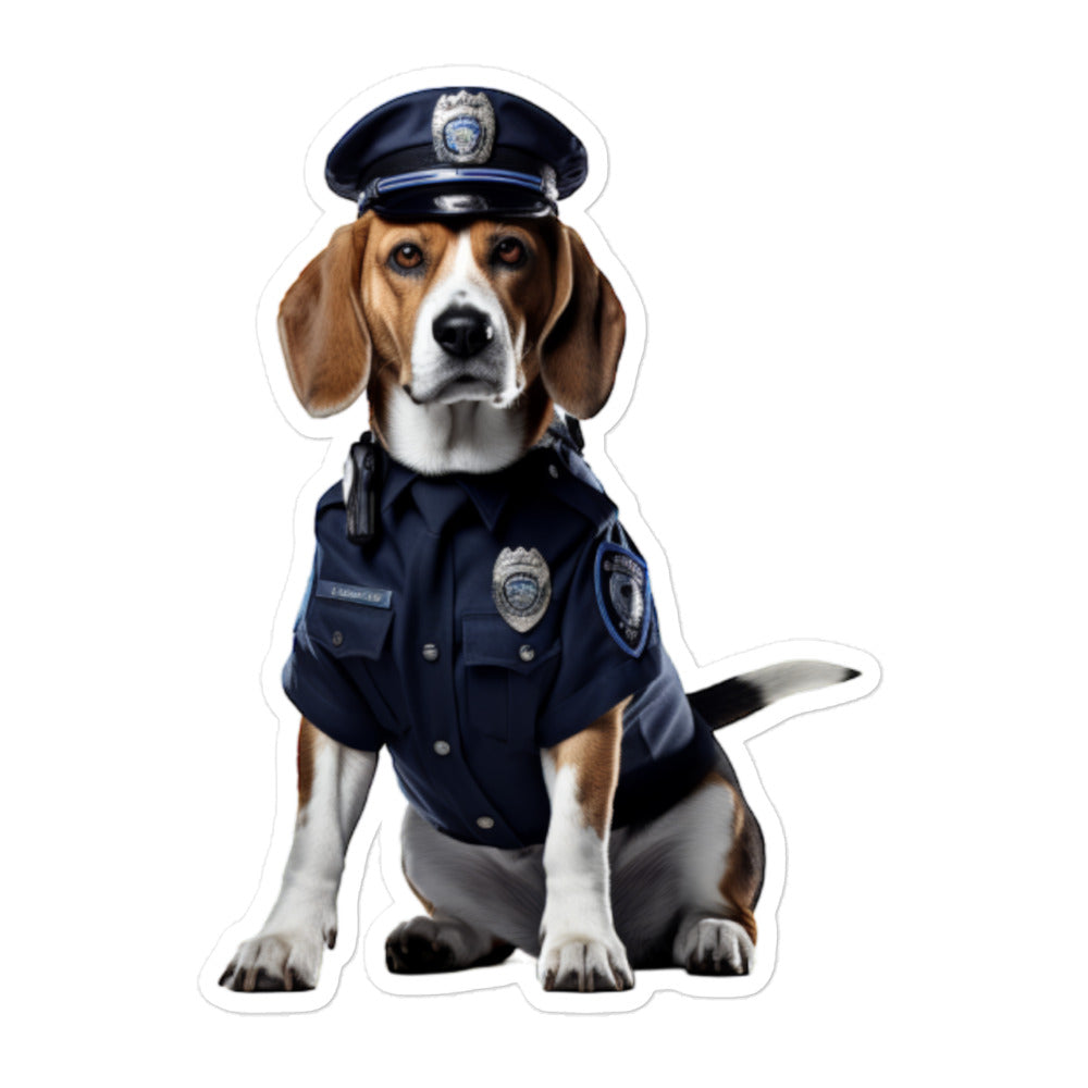 Beagle Security Officer Sticker - Stickerfy.ai