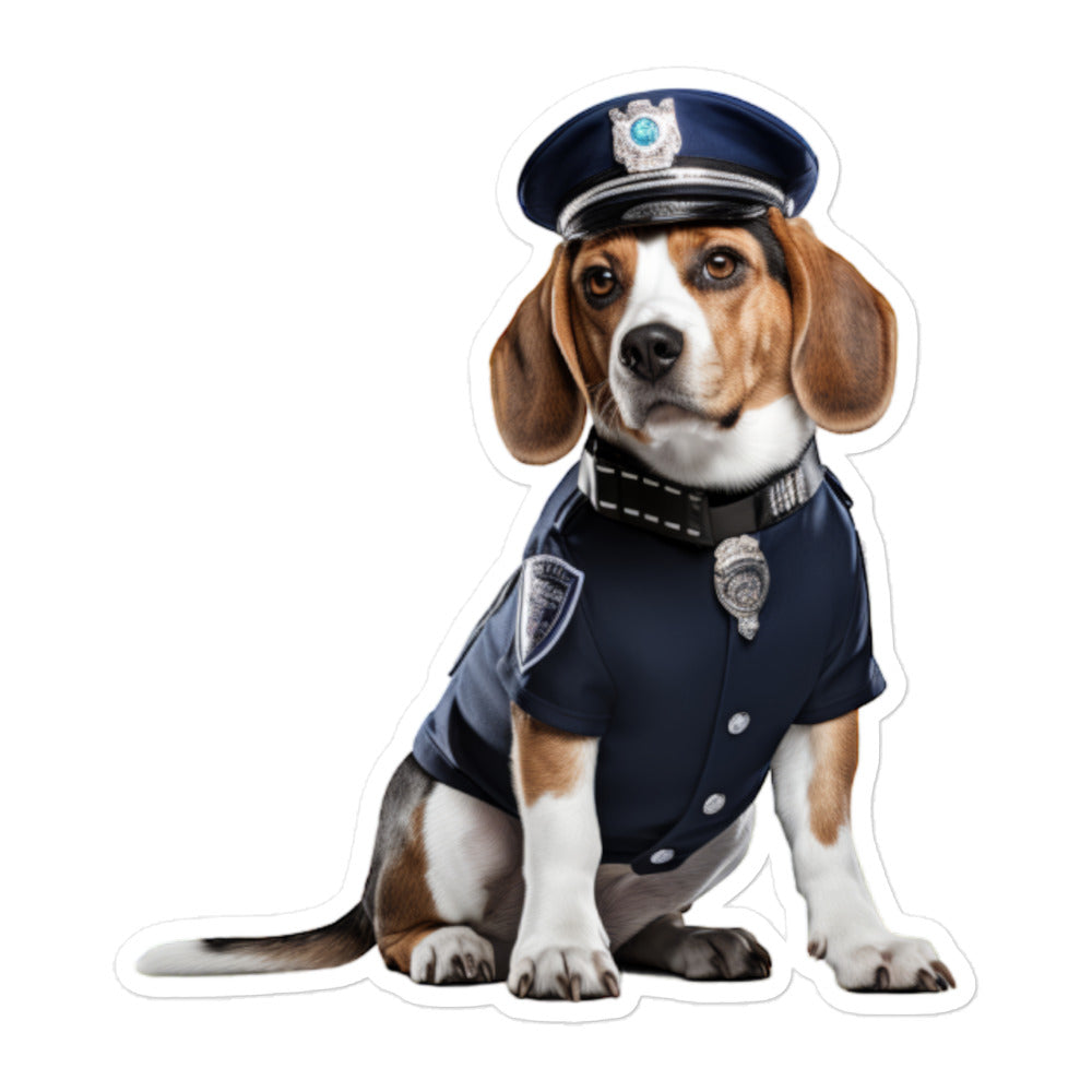 Beagle Security Officer Sticker - Stickerfy.ai