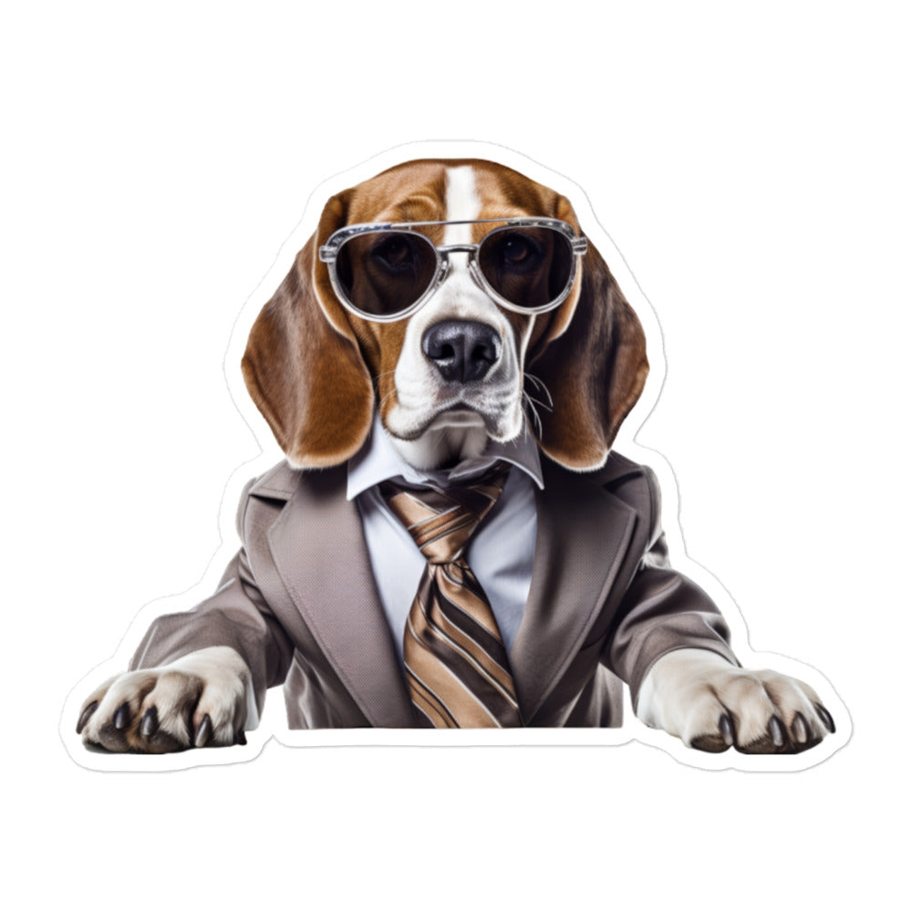 Beagle Sales Consultant Sticker - Stickerfy.ai