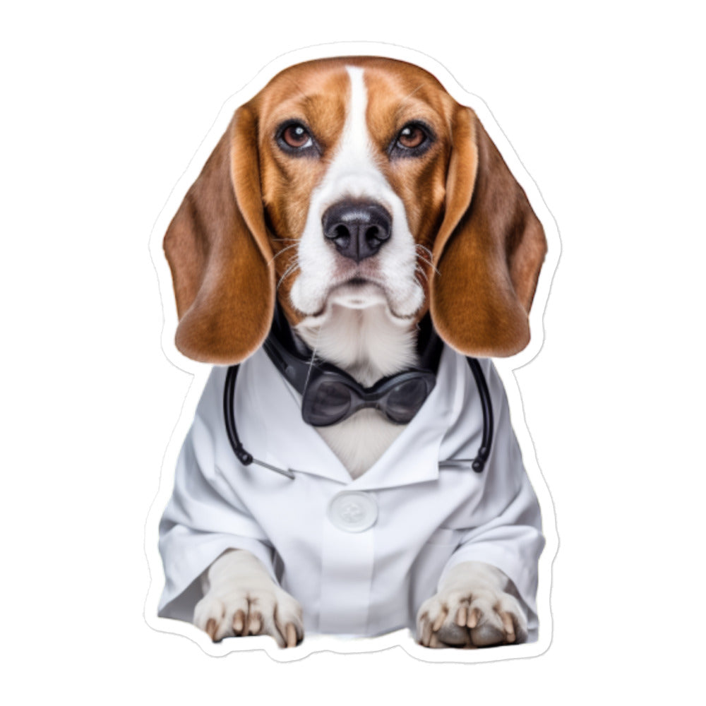 Beagle Pharmacist Sticker - Stickerfy.ai