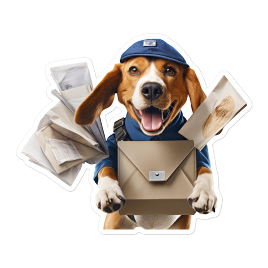 Beagle Mail Carrier Sticker - Stickerfy.ai