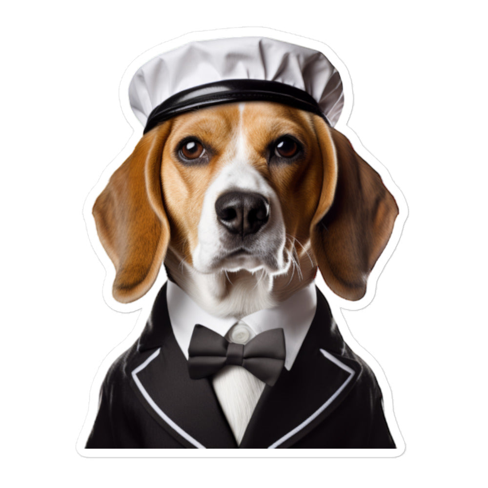 Beagle Hotel Staff Sticker - Stickerfy.ai