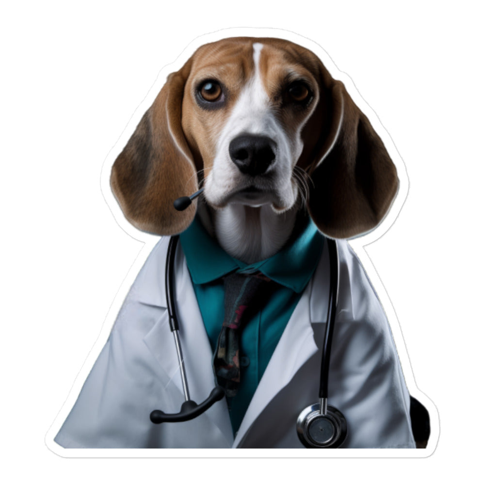 Beagle Doctor Sticker - Stickerfy.ai