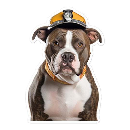 American Staffordshire Terrier Transit Operator Sticker - Stickerfy.ai