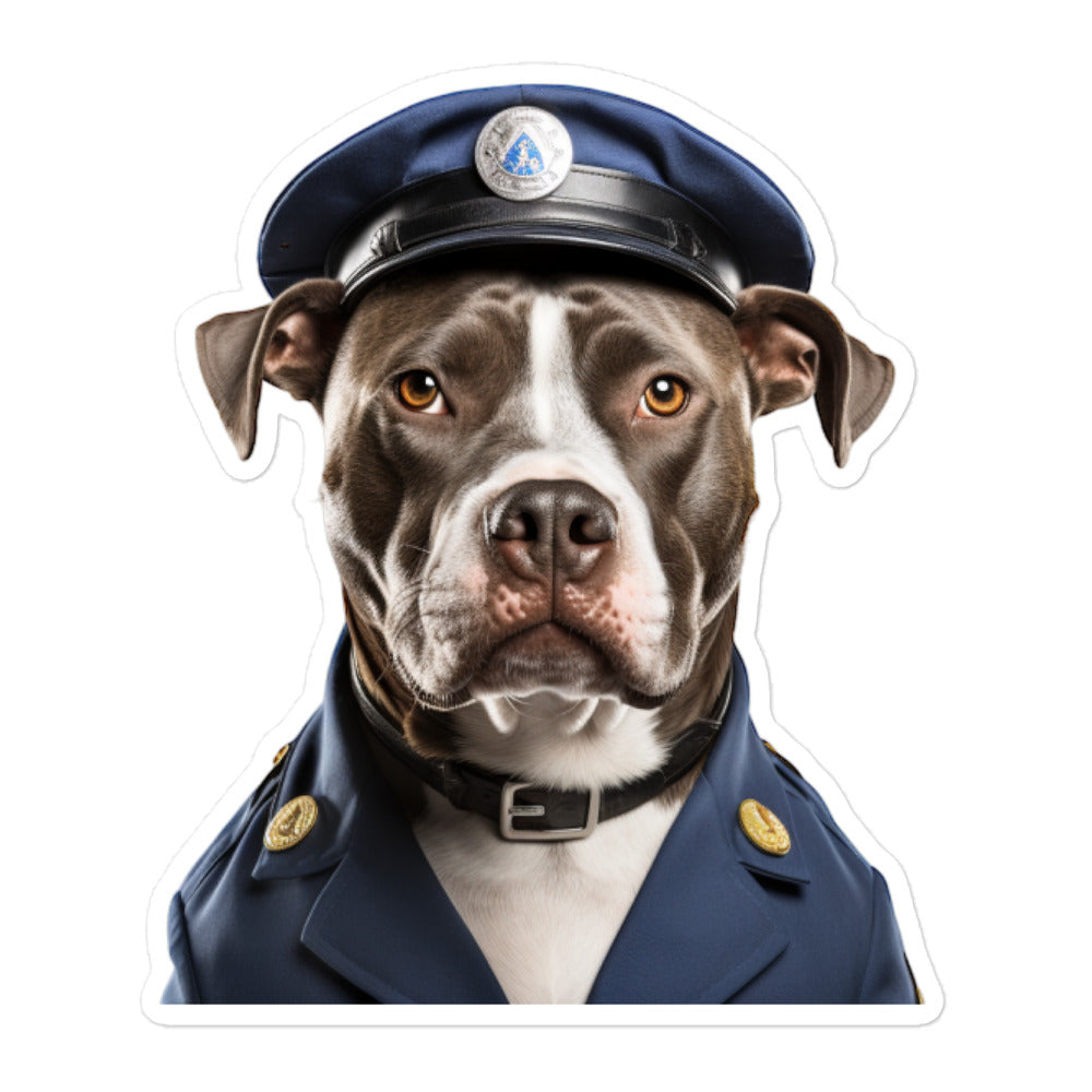 American Staffordshire Terrier Transit Operator Sticker - Stickerfy.ai