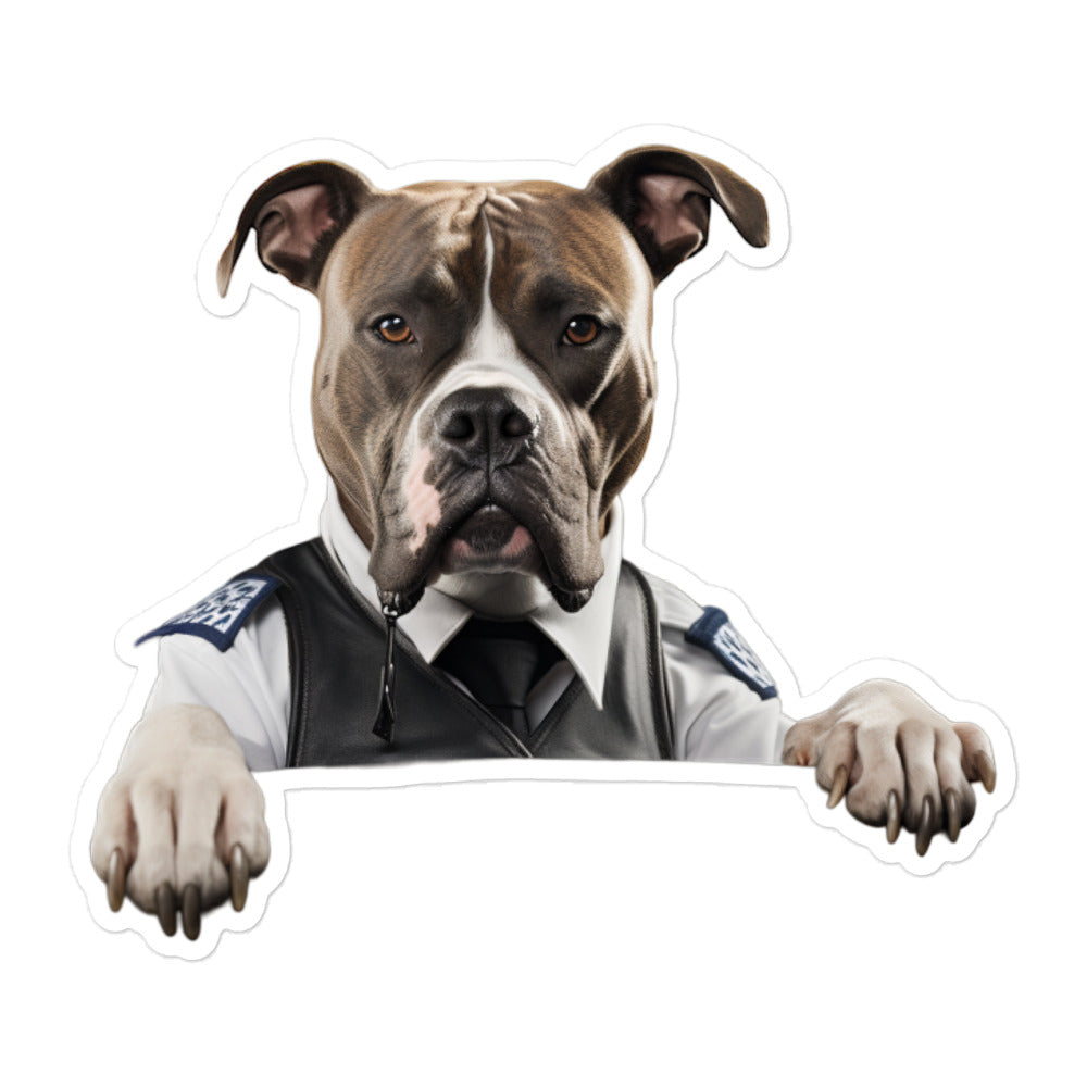 American Staffordshire Terrier Transit Operator Sticker - Stickerfy.ai