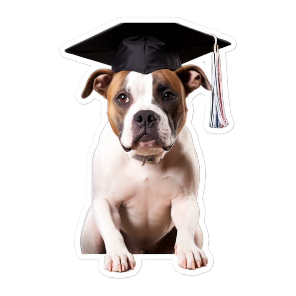 American Staffordshire Terrier Student Sticker - Stickerfy.ai