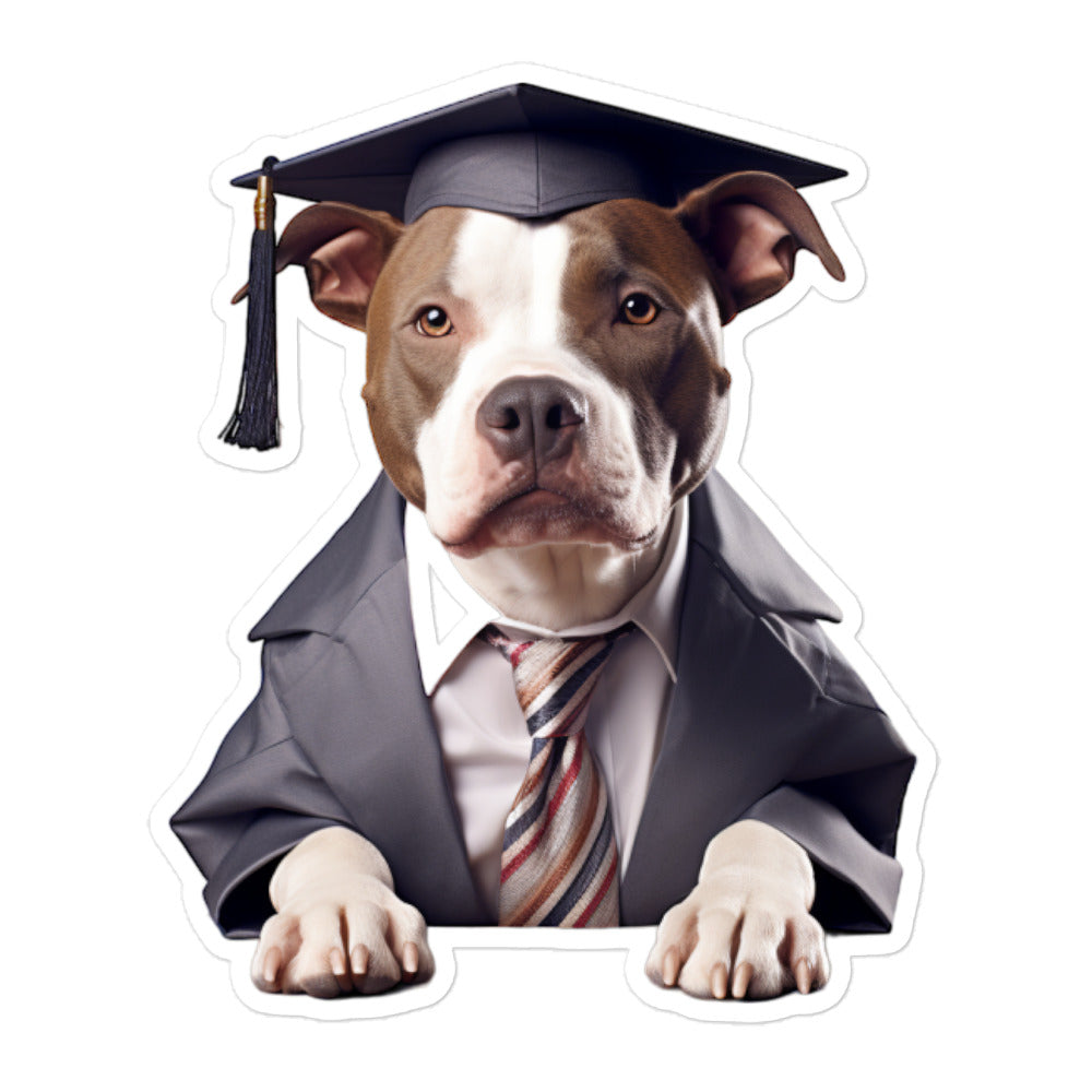 American Staffordshire Terrier Student Sticker - Stickerfy.ai