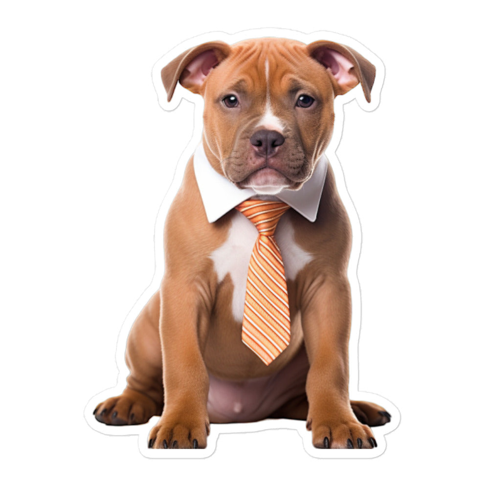 American Staffordshire Terrier Sales Consultant Sticker - Stickerfy.ai