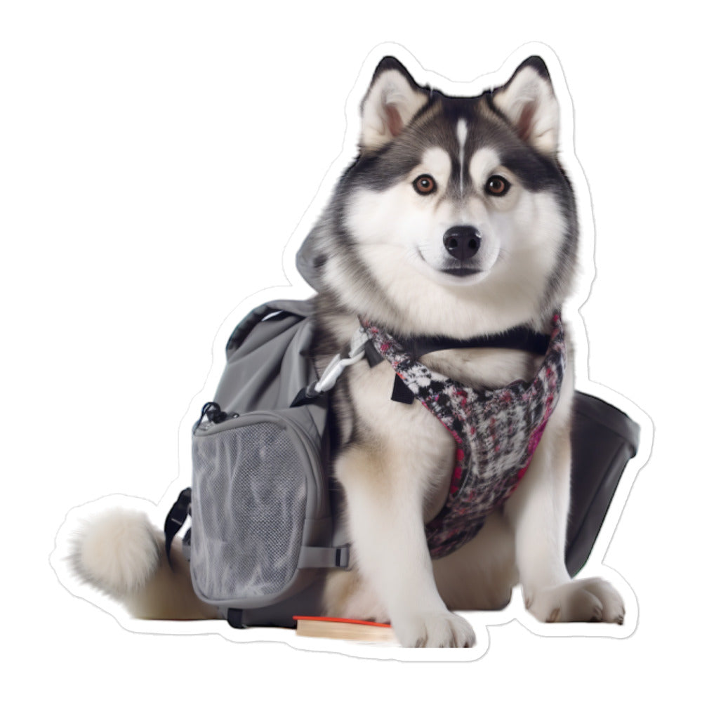 Alaskan Malamute Student Sticker - Stickerfy.ai