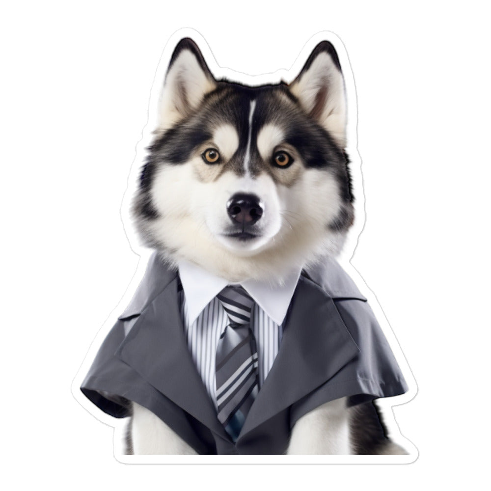 Alaskan Malamute Student Sticker - Stickerfy.ai